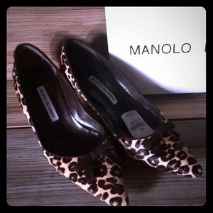 ❌SOLD❌Manolo Blahnik 8.5 Congo Pony  Kitten Heels